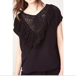 ULLA JOHNSON‎ Uma Silk Fringe Top